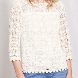 Boden Lace Cream Blouse